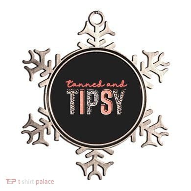 Tanned And Tipsy Summer Funny Beach Taned And Tipsy Summer Tip Ornament