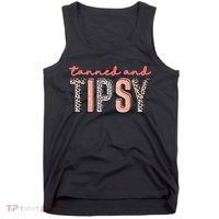 Tanned And Tipsy Summer Funny Beach Taned And Tipsy Summer Tip Tank Top thumb 0