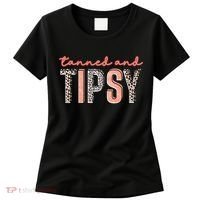 Tanned And Tipsy Summer Funny Beach Taned And Tipsy Summer Tip Women's T-Shirt thumb 0
