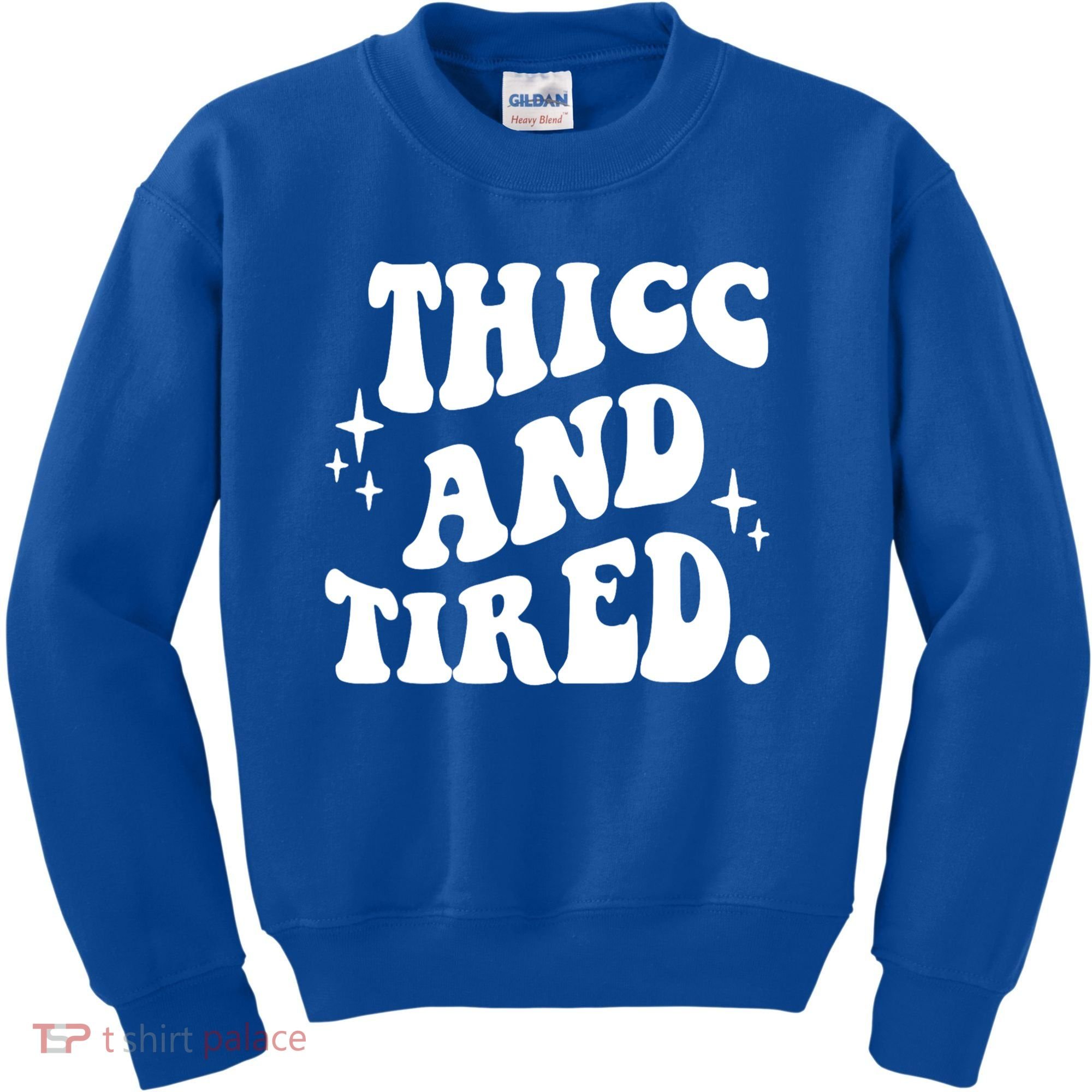 Thicc And Tired Funny Saying Groovy Kids Sweatshirt