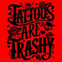 Tattoos Are Trashy Funny Sarcastic Anti Tattoo Santa Hat thumb 1