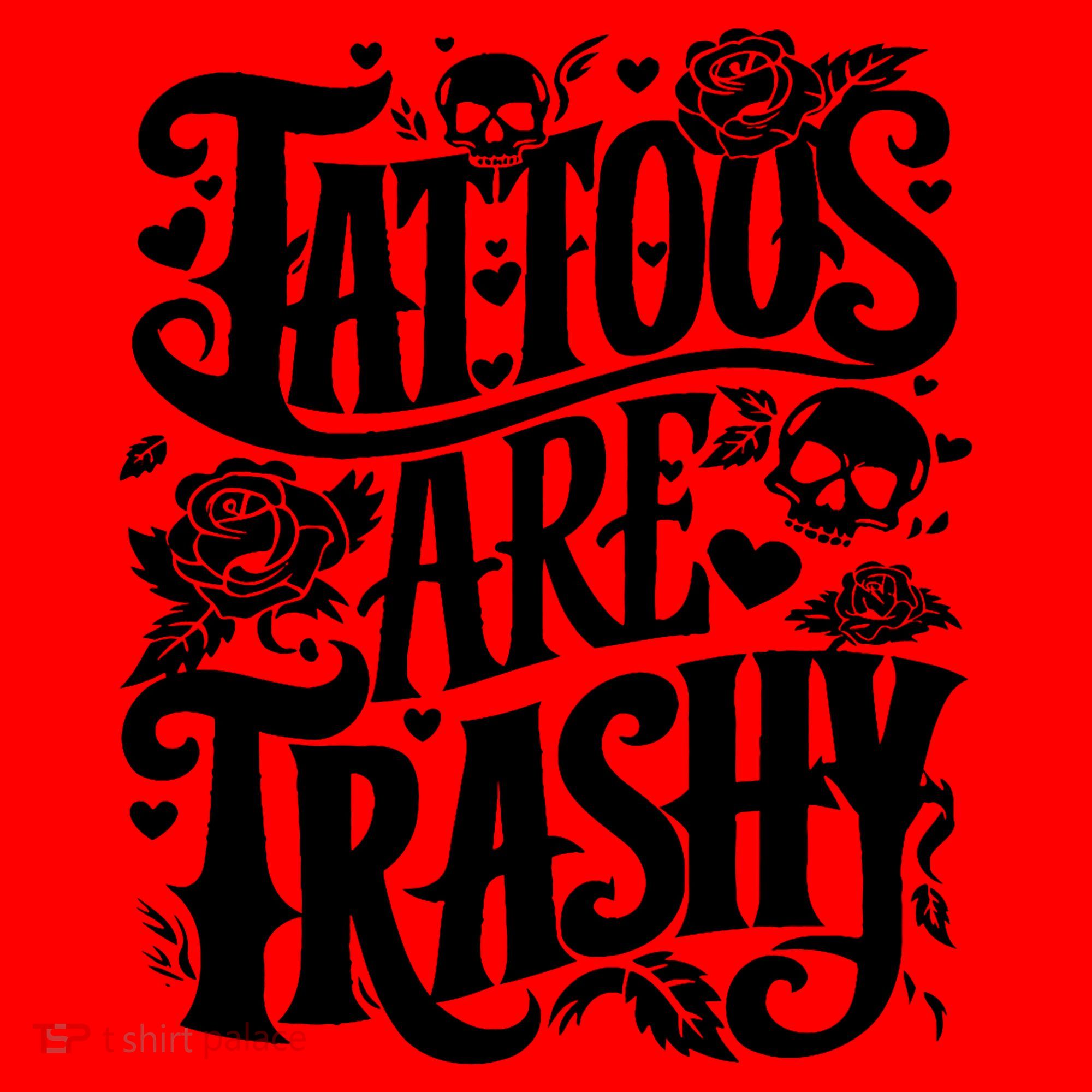 Tattoos Are Trashy Funny Sarcastic Anti Tattoo Santa Hat