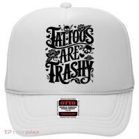 Tattoos Are Trashy Funny Sarcastic Anti Tattoo Hat thumb 0