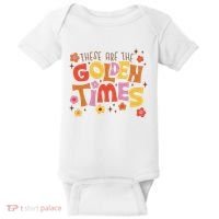 These Are The Golden Times Floral Quote Baby Bodysuit thumb 0