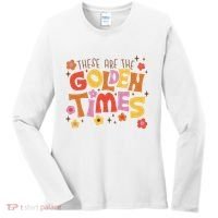These Are The Golden Times Floral Quote Women's Long Sleeve Shirt thumb 0