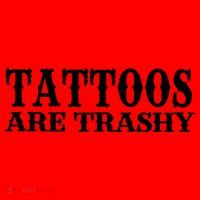 Tattoos Are Trashy Sarcastic Humor Santa Hat thumb 1