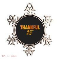 Thankful AF Turkey Trot Gift Funny Thanksgiving Ornament thumb 0