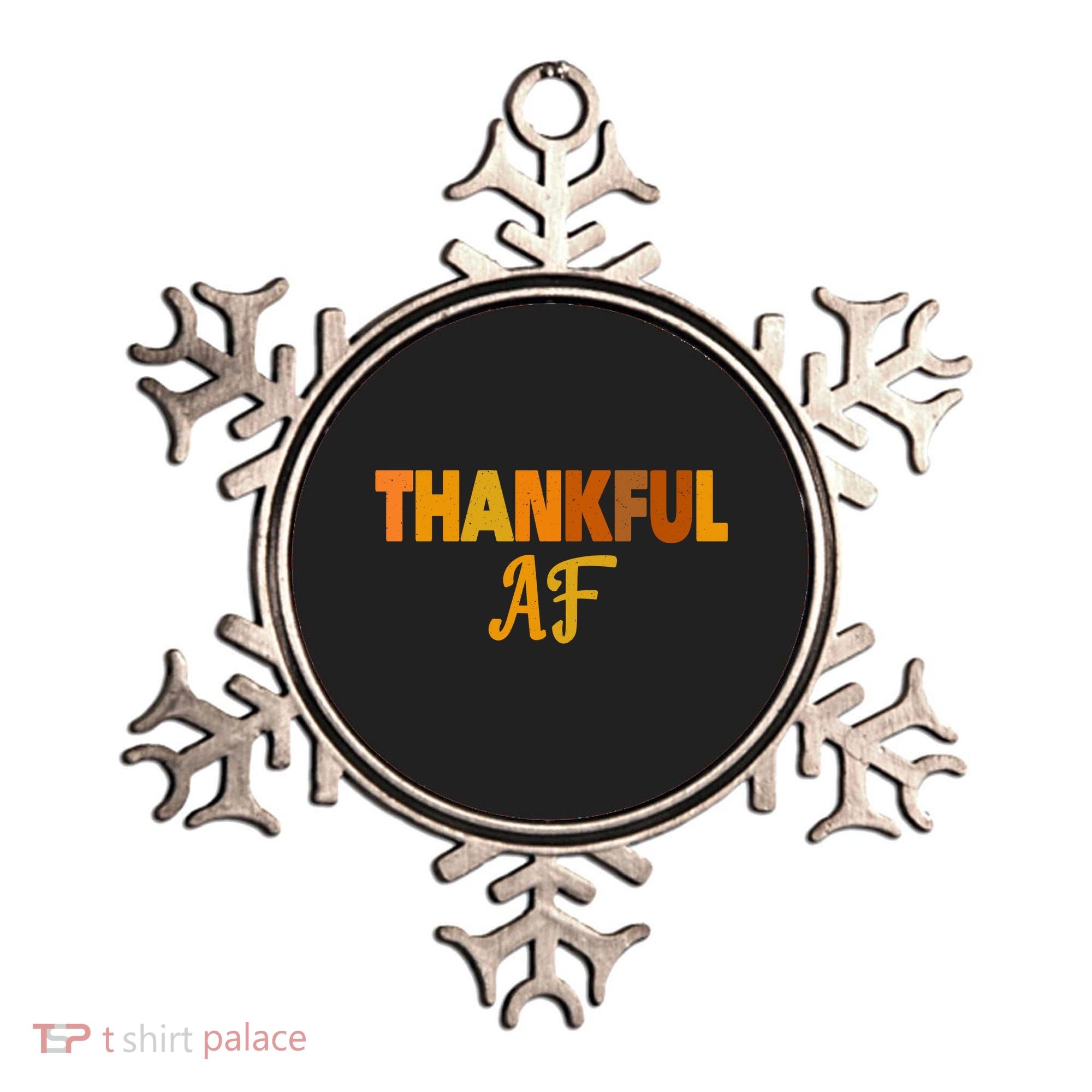 Thankful AF Turkey Trot Gift Funny Thanksgiving Ornament