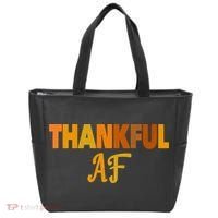 Thankful AF Turkey Trot Gift Funny Thanksgiving Tote Bag thumb 0