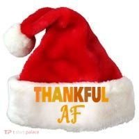 Thankful AF Turkey Trot Gift Funny Thanksgiving Santa Hat thumb 0