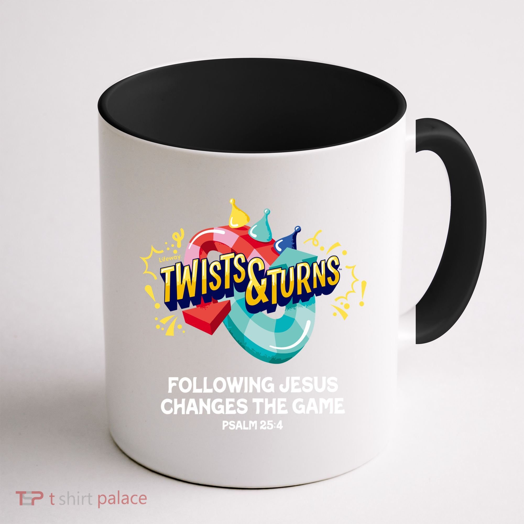 Twists And Turns VBS Follow Jesus Change The Games Coffee Mug