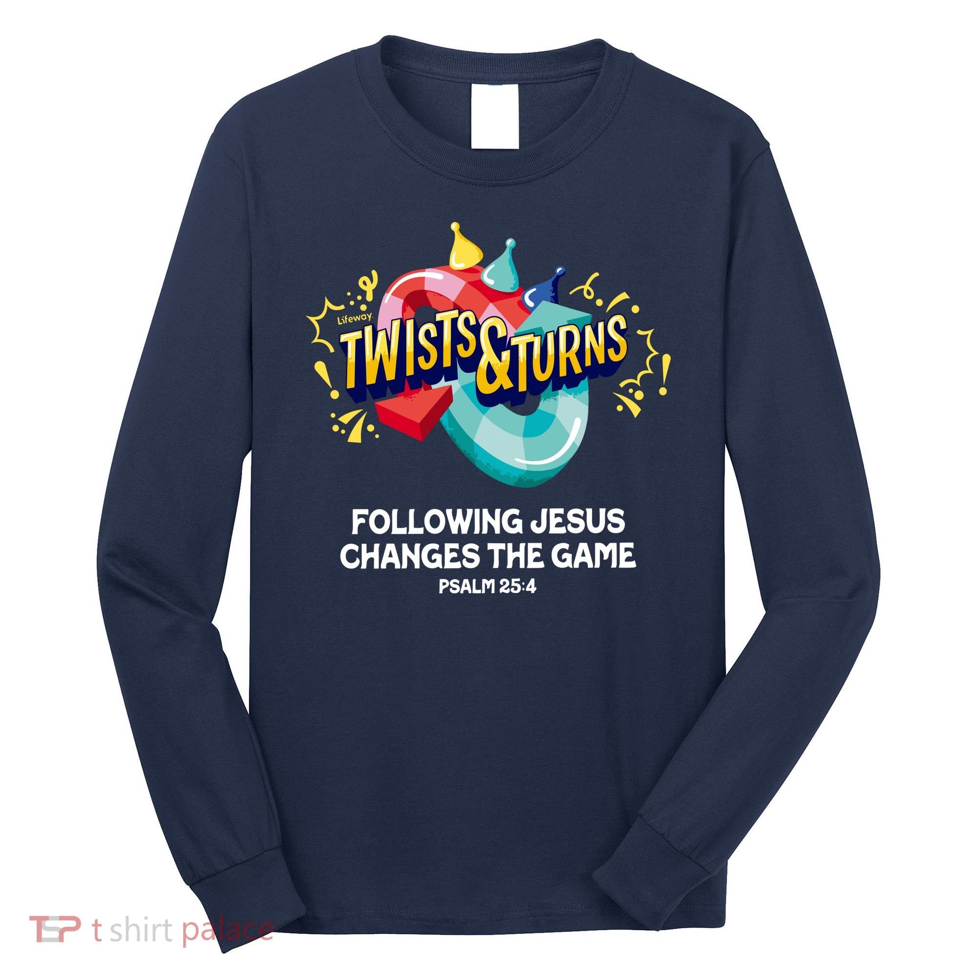 Twists And Turns VBS Follow Jesus Change The Games Long Sleeve Shirt
