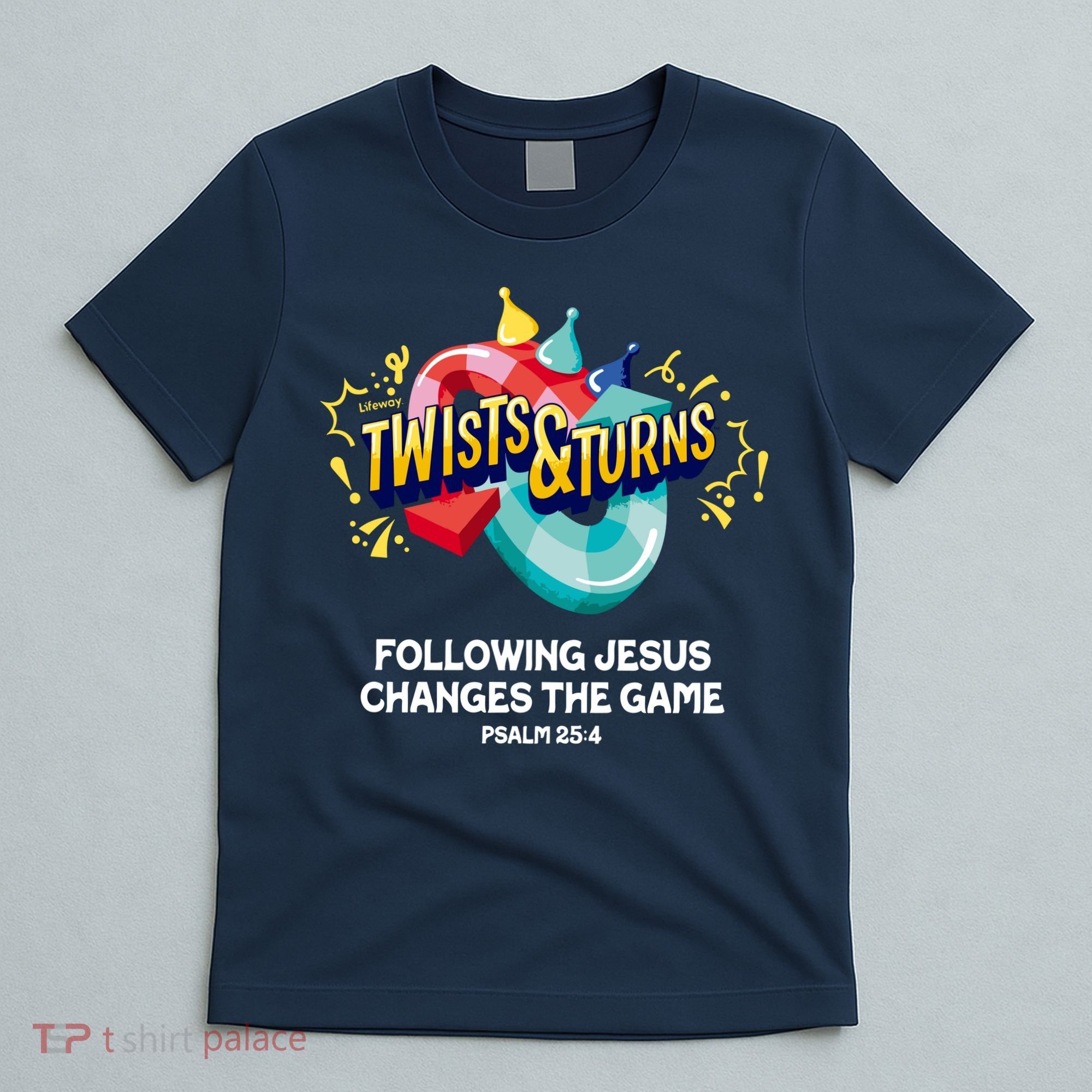 Twists And Turns VBS Follow Jesus Change The Games T-Shirt