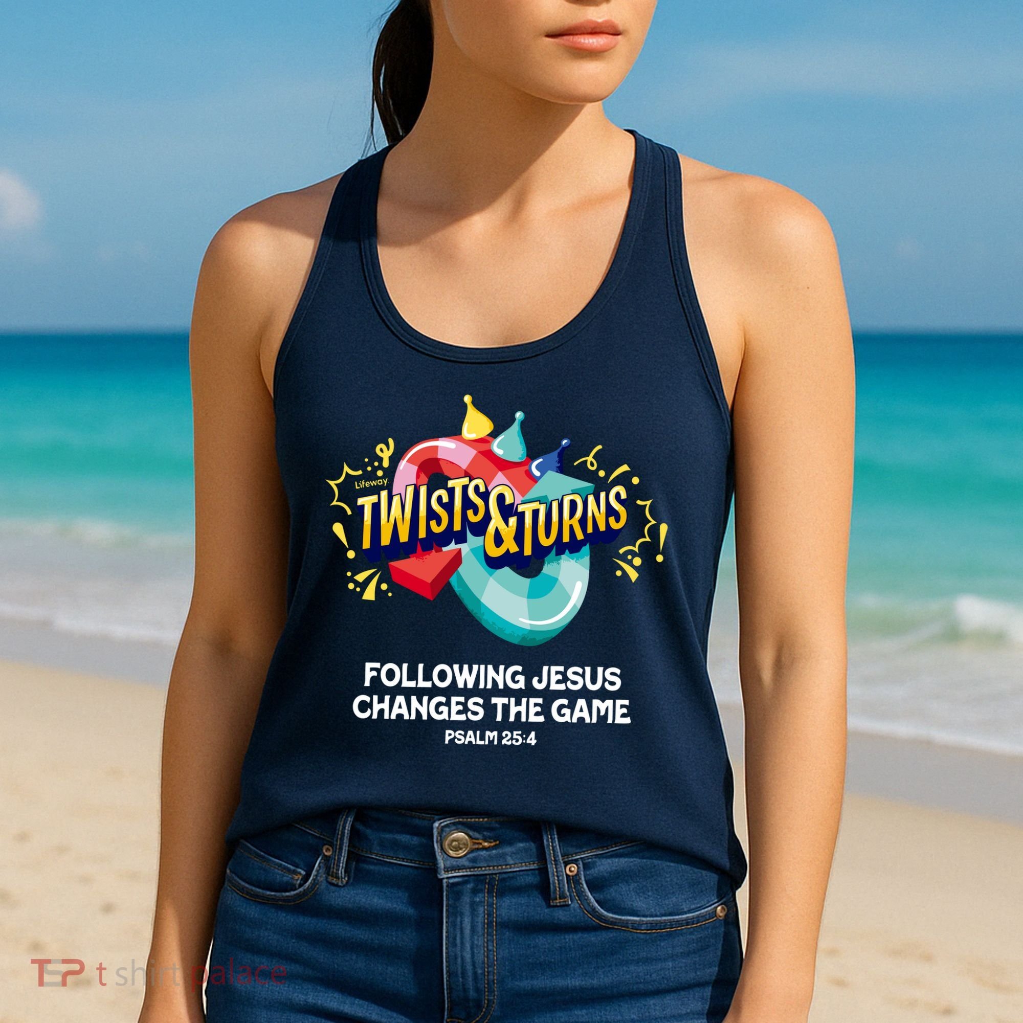 Twists And Turns VBS Follow Jesus Change The Games Women's Tank Top