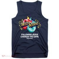 Twists And Turns VBS Follow Jesus Change The Games Tank Top thumb 0