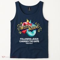 Twists And Turns VBS Follow Jesus Change The Games Tank Top thumb 2