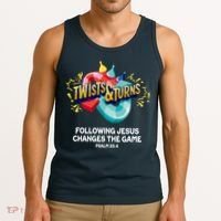 Twists And Turns VBS Follow Jesus Change The Games Tank Top thumb 3