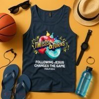 Twists And Turns VBS Follow Jesus Change The Games Tank Top thumb 4