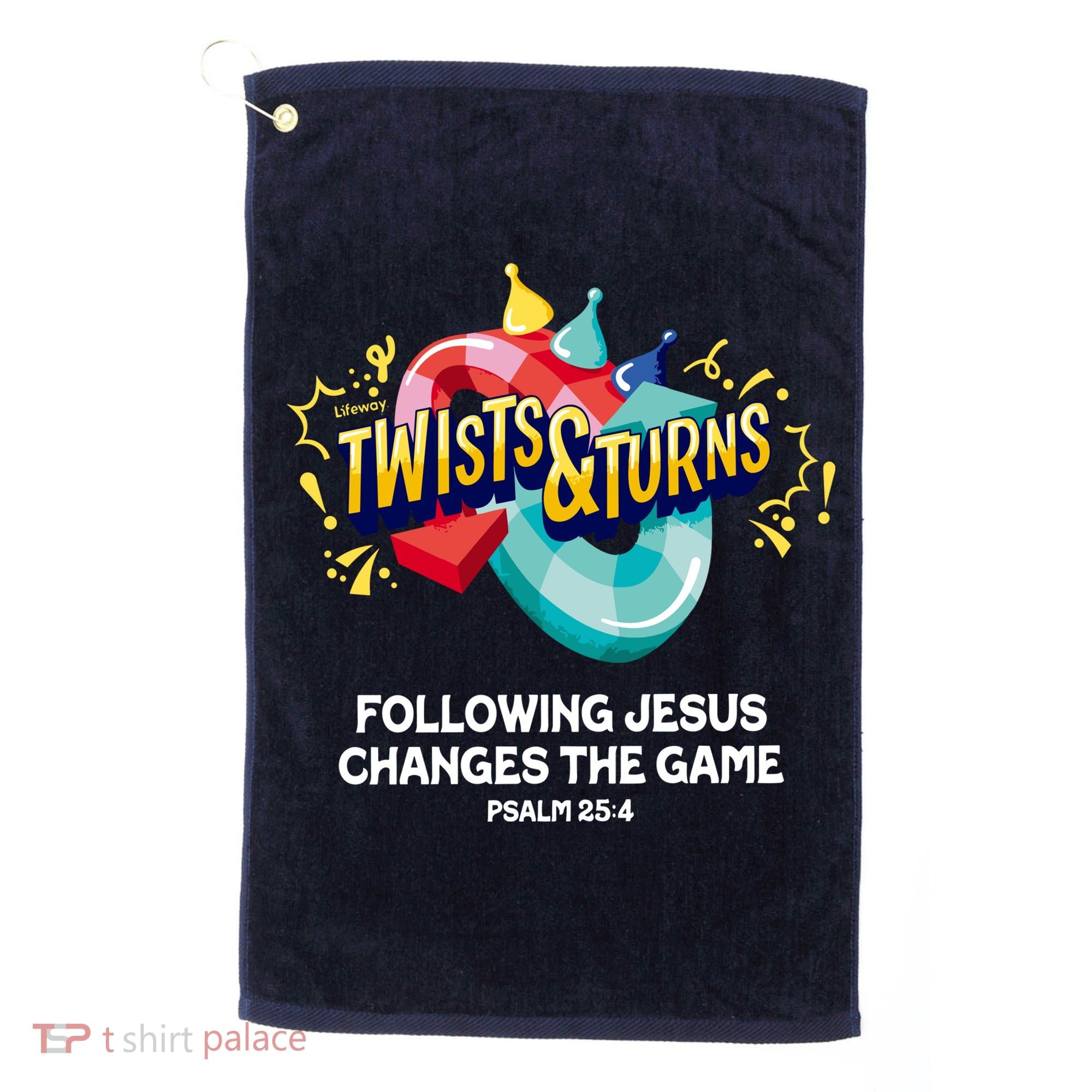 Twists And Turns VBS Follow Jesus Change The Games Golf Towel