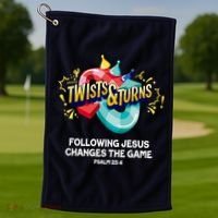 Twists And Turns VBS Follow Jesus Change The Games Golf Towel thumb 1