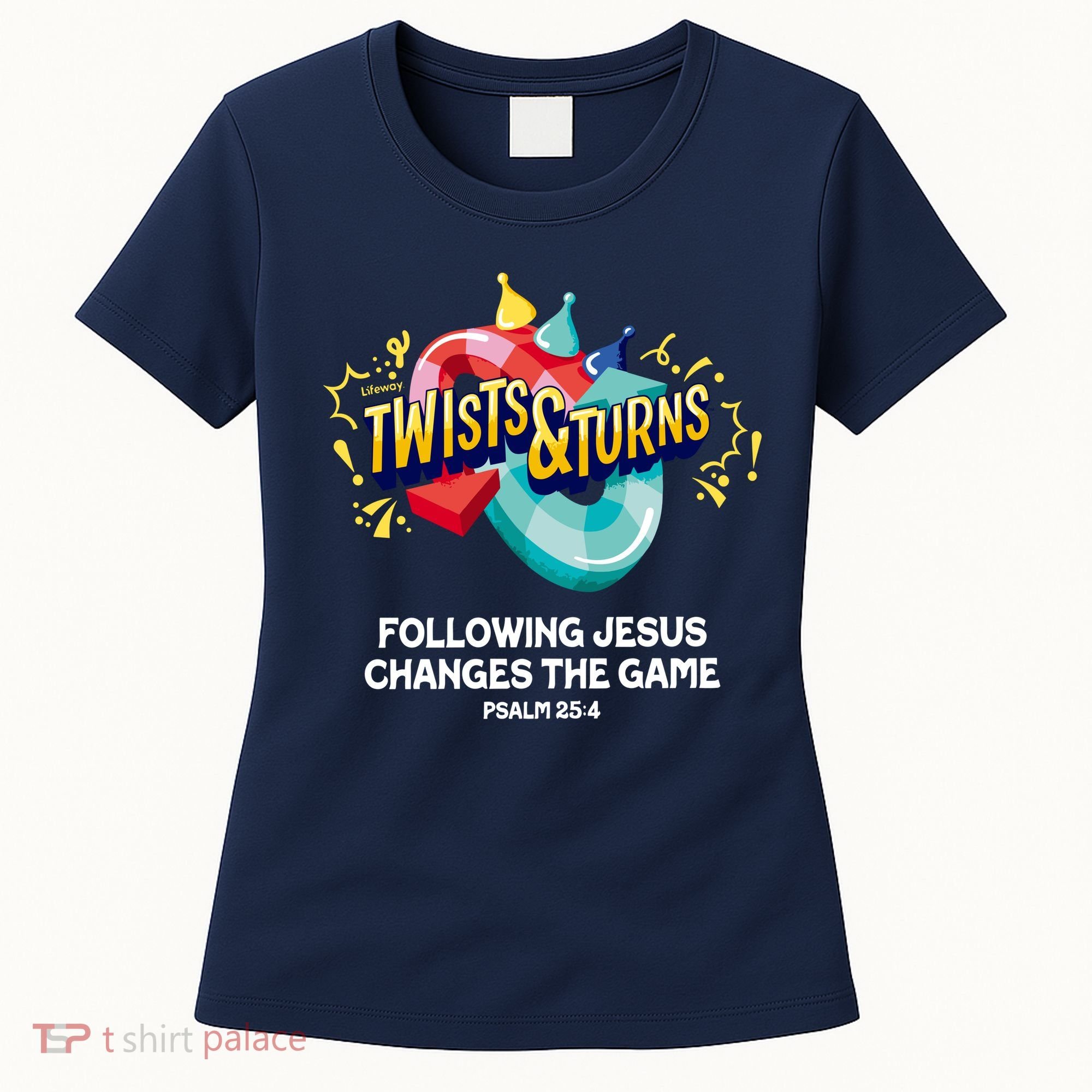 Twists And Turns VBS Follow Jesus Change The Games Women's T-Shirt