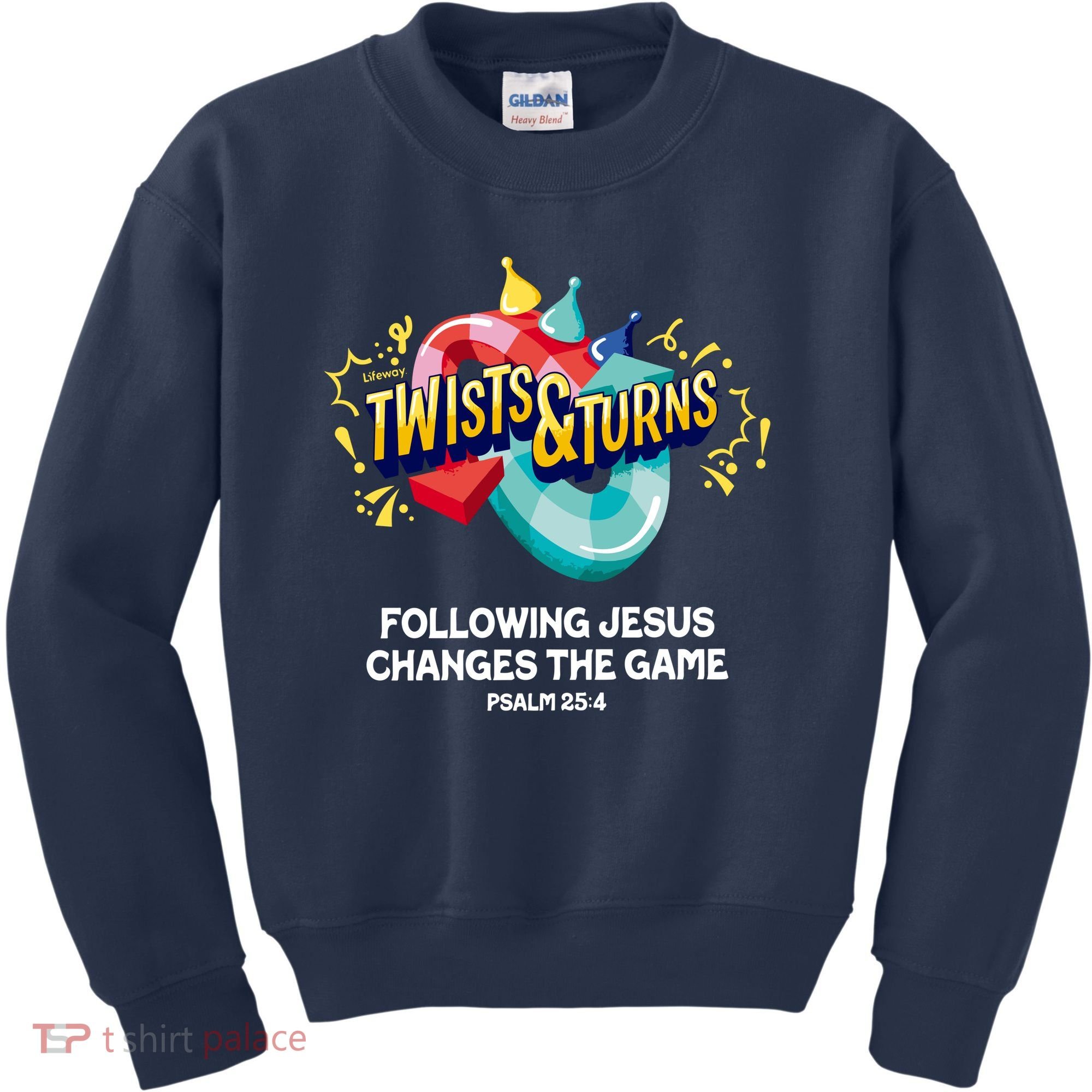 Twists And Turns VBS Follow Jesus Change The Games Kids Sweatshirt