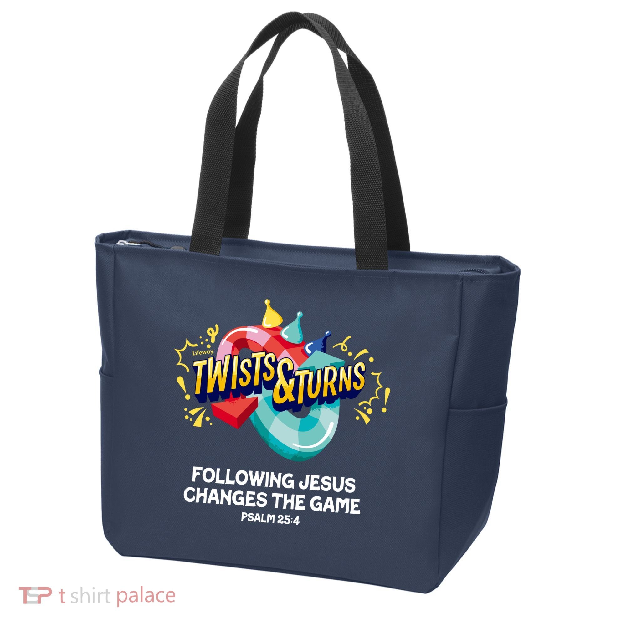 Twists And Turns VBS Follow Jesus Change The Games Tote Bag