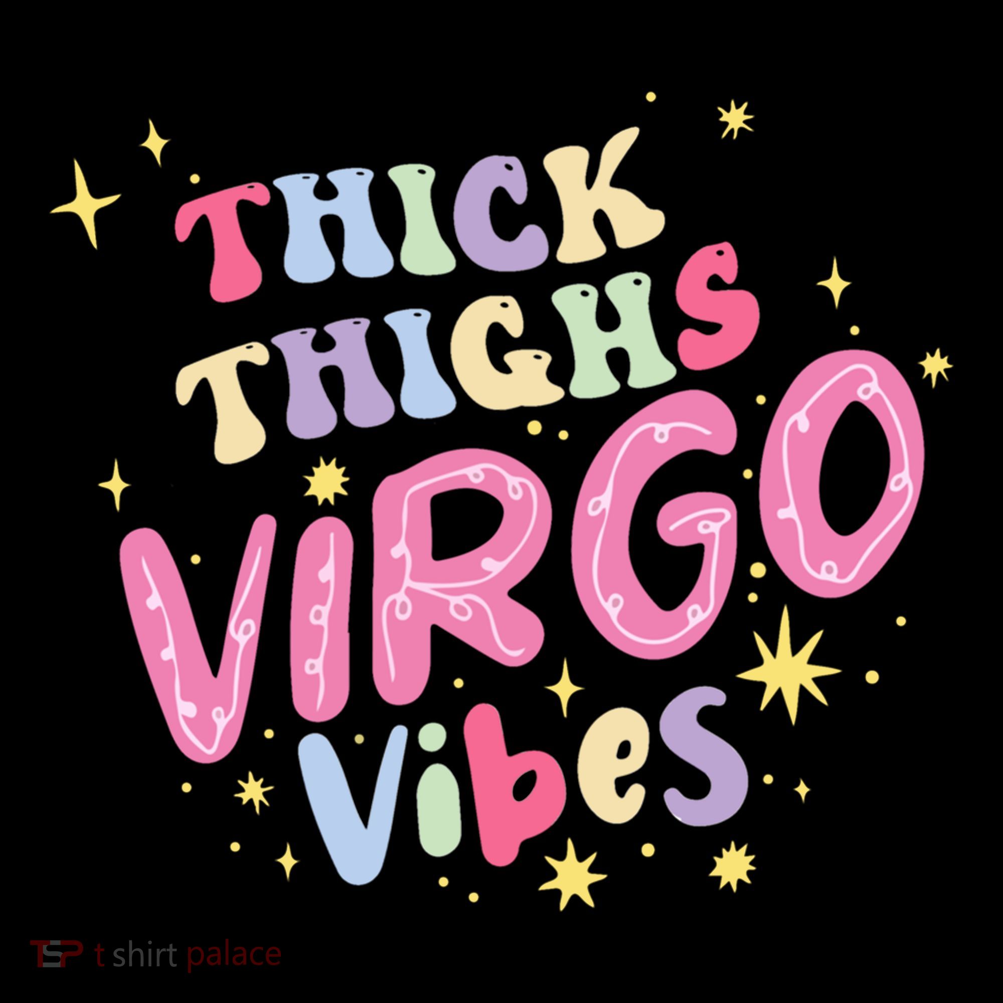 Thick And Thighs Virgo Vibes August September Birthday Groovy Funny Gift Coffee Mug