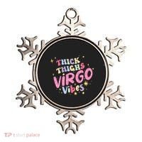 Thick And Thighs Virgo Vibes August September Birthday Groovy Funny Gift Ornament thumb 0