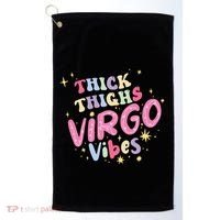 Thick And Thighs Virgo Vibes August September Birthday Groovy Funny Gift Golf Towel thumb 0