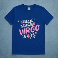 Thick And Thighs Virgo Vibes August September Birthday Groovy Funny Gift T-Shirt thumb 5