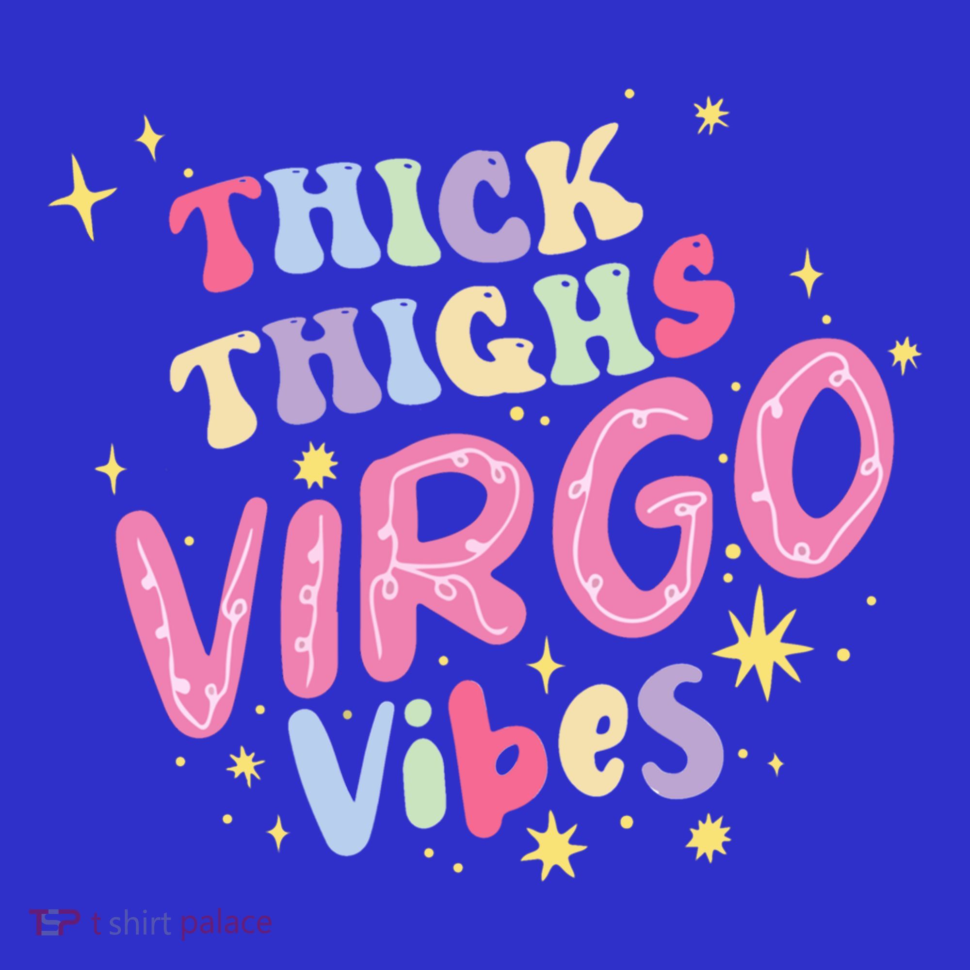 Thick And Thighs Virgo Vibes August September Birthday Groovy Funny Gift Mousepad