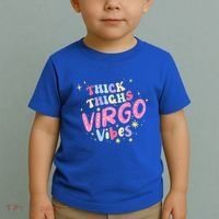 Thick And Thighs Virgo Vibes August September Birthday Groovy Funny Gift Toddler T-Shirt thumb 2