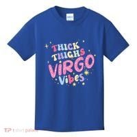 Thick And Thighs Virgo Vibes August September Birthday Groovy Funny Gift Kids T-Shirt thumb 0