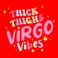 Thick And Thighs Virgo Vibes August September Birthday Groovy Funny Gift Santa Hat thumb 1