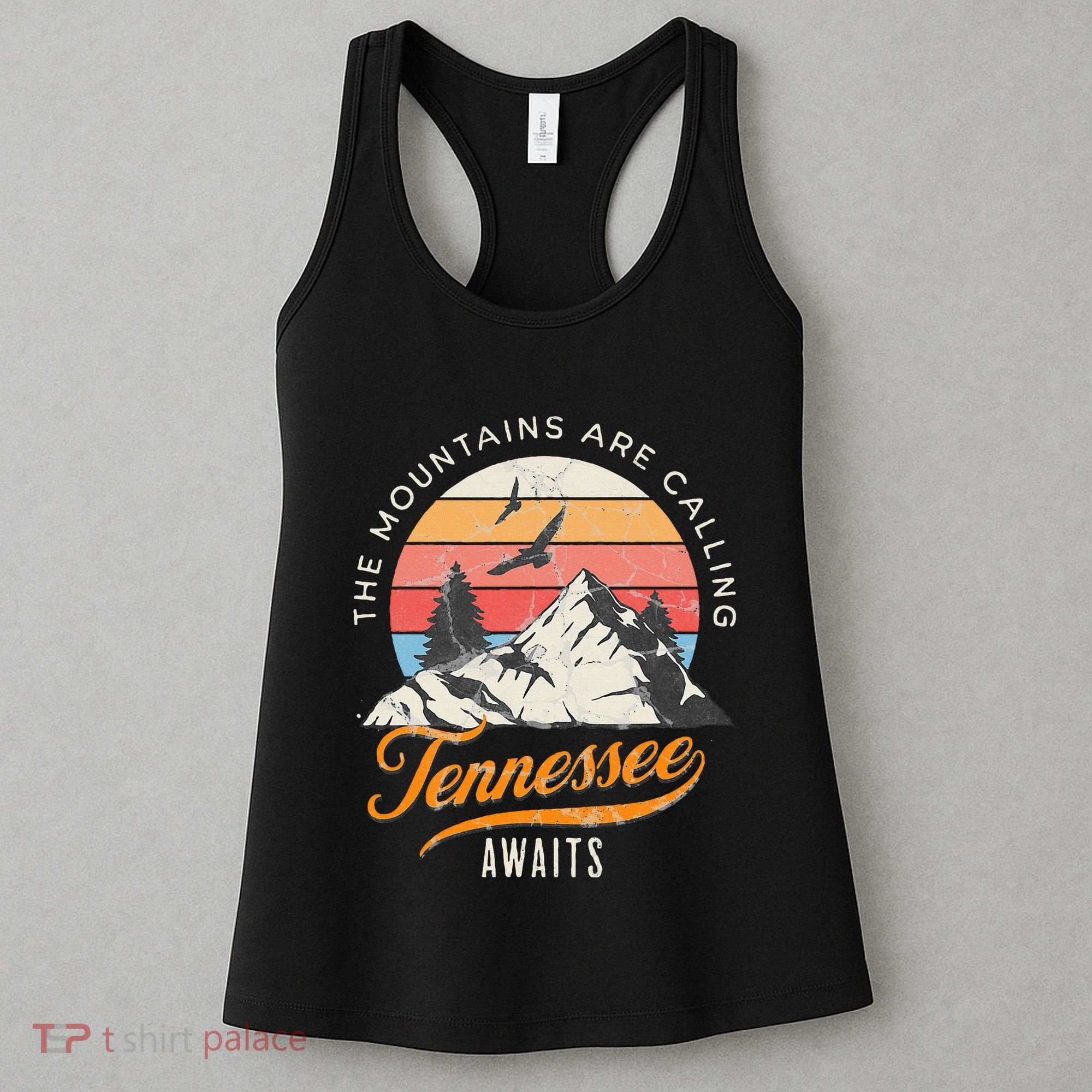 Tennessee Awaits The Mountains Are Calling Smokey Mountains Women's Tank Top