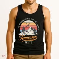 Tennessee Awaits The Mountains Are Calling Smokey Mountains Tank Top thumb 3