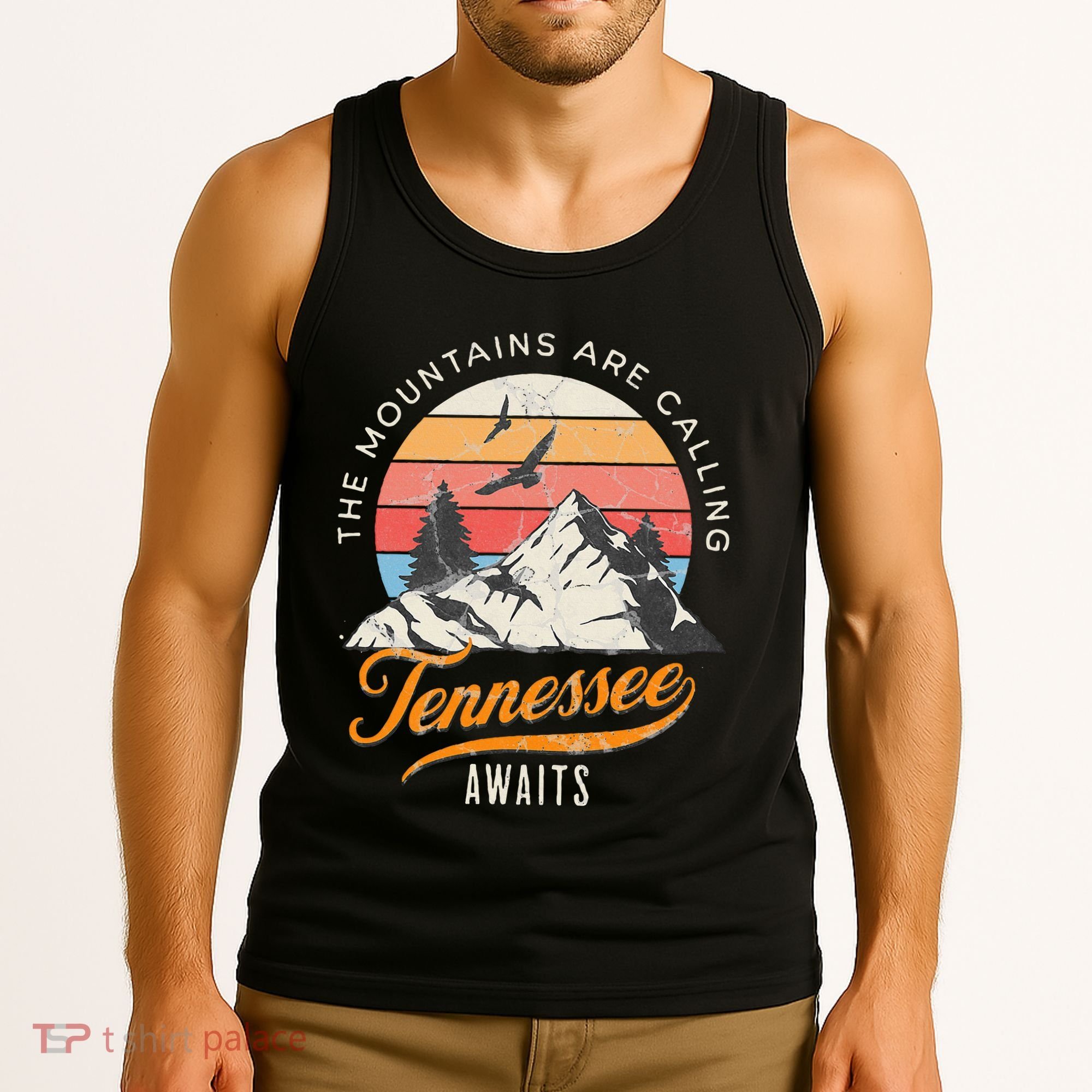Tennessee Awaits The Mountains Are Calling Smokey Mountains Tank Top