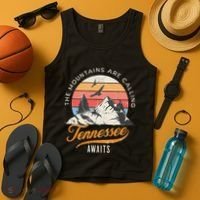 Tennessee Awaits The Mountains Are Calling Smokey Mountains Tank Top thumb 4
