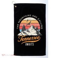 Tennessee Awaits The Mountains Are Calling Smokey Mountains Golf Towel thumb 0