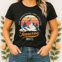 Tennessee Awaits The Mountains Are Calling Smokey Mountains Women's T-Shirt thumb 2