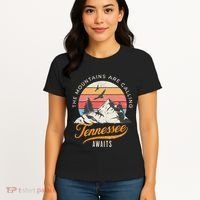 Tennessee Awaits The Mountains Are Calling Smokey Mountains Women's T-Shirt thumb 4