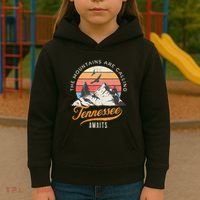Tennessee Awaits The Mountains Are Calling Smokey Mountains Kids Hoodie thumb 3