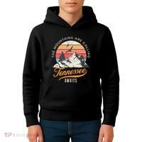 Tennessee Awaits The Mountains Are Calling Smokey Mountains Kids Hoodie thumb 4