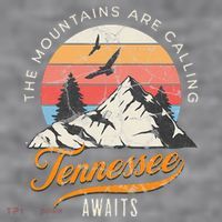 Tennessee Awaits The Mountains Are Calling Smokey Mountains Women's Racerback Cropped Tank thumb 2