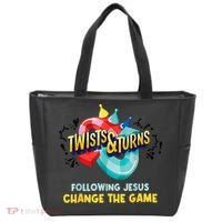 Twists And Turns VBS Follow Jesus Change The Games Tote Bag thumb 0