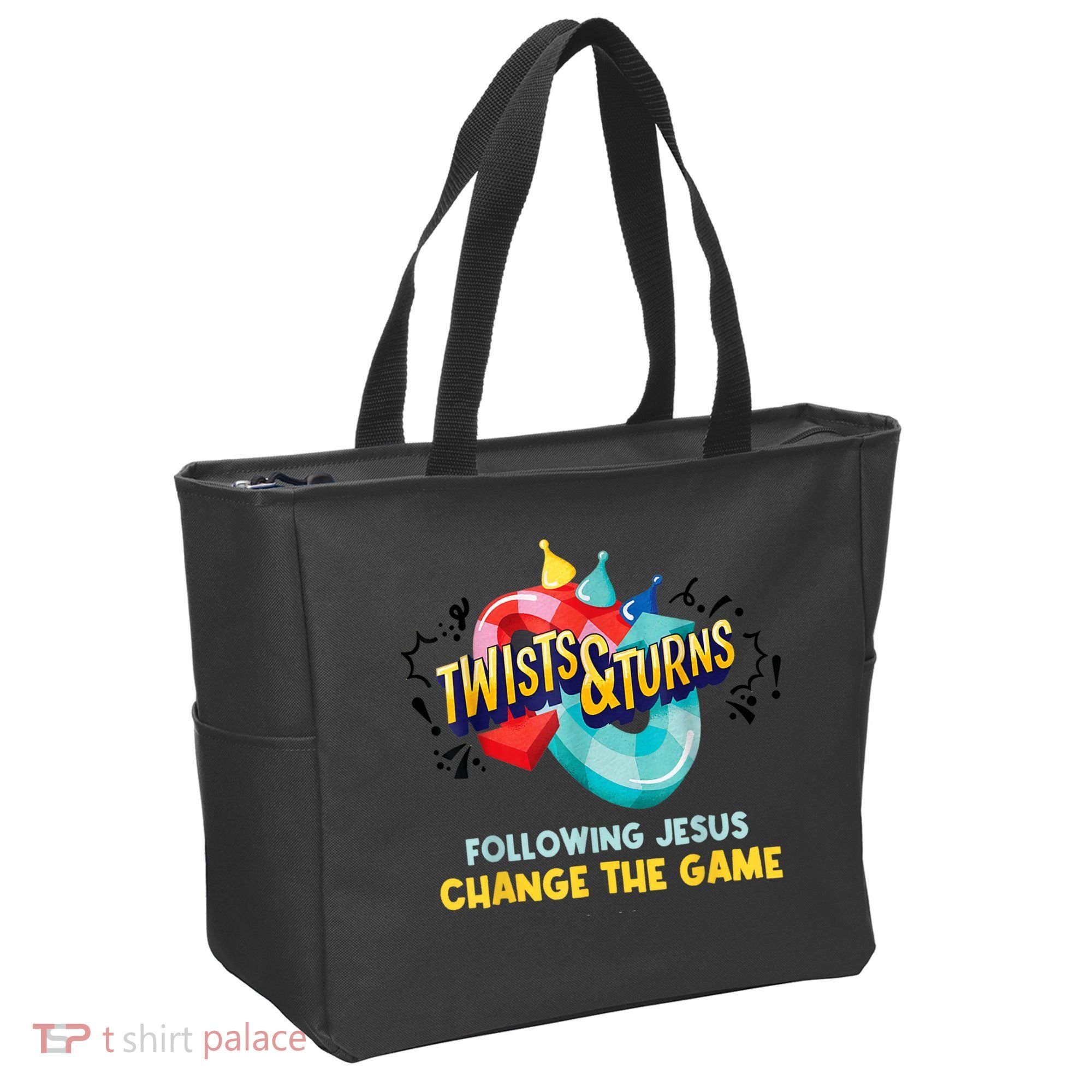 Twists And Turns VBS Follow Jesus Change The Games Tote Bag