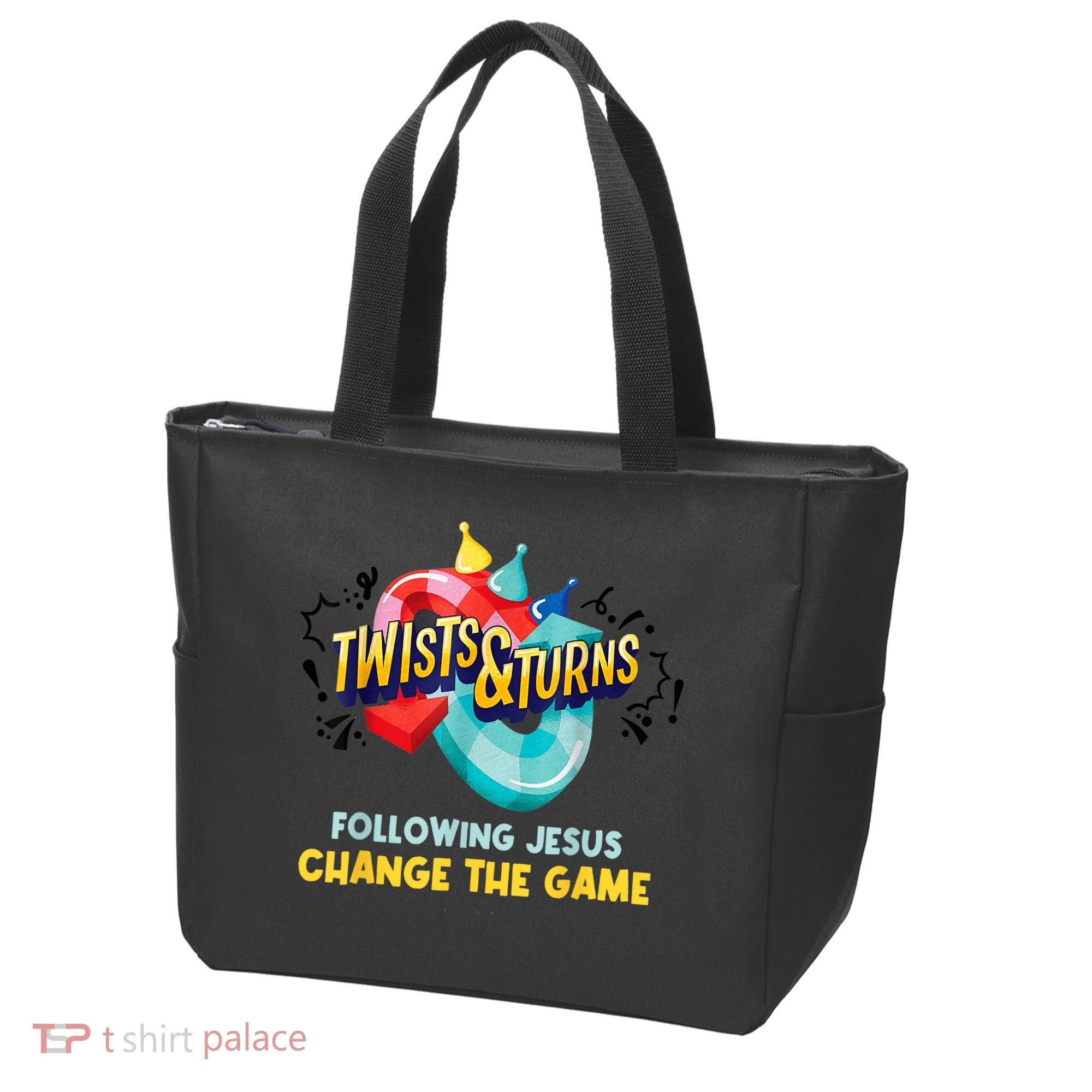 Twists And Turns VBS Follow Jesus Change The Games Tote Bag