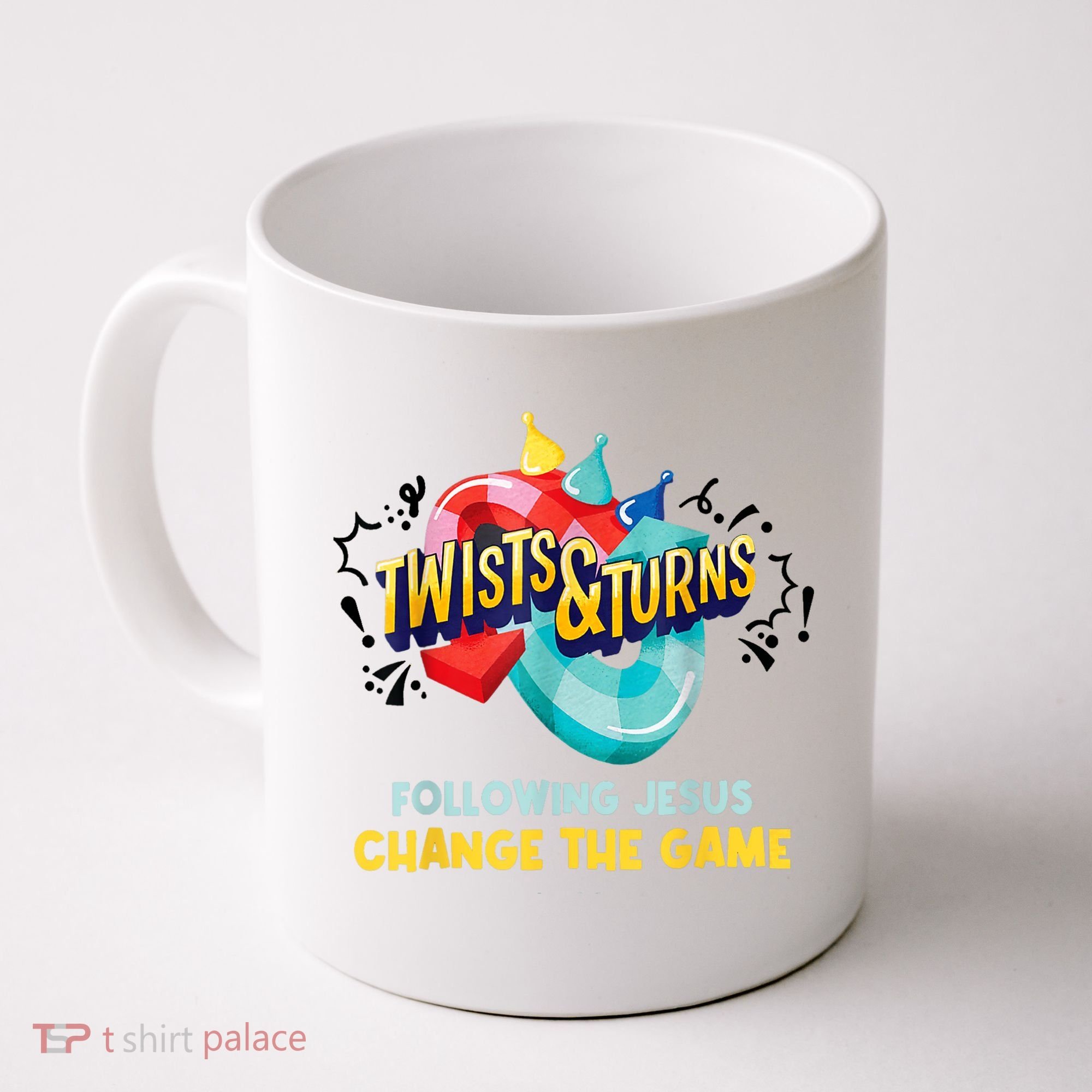 Twists And Turns VBS Follow Jesus Change The Games Coffee Mug