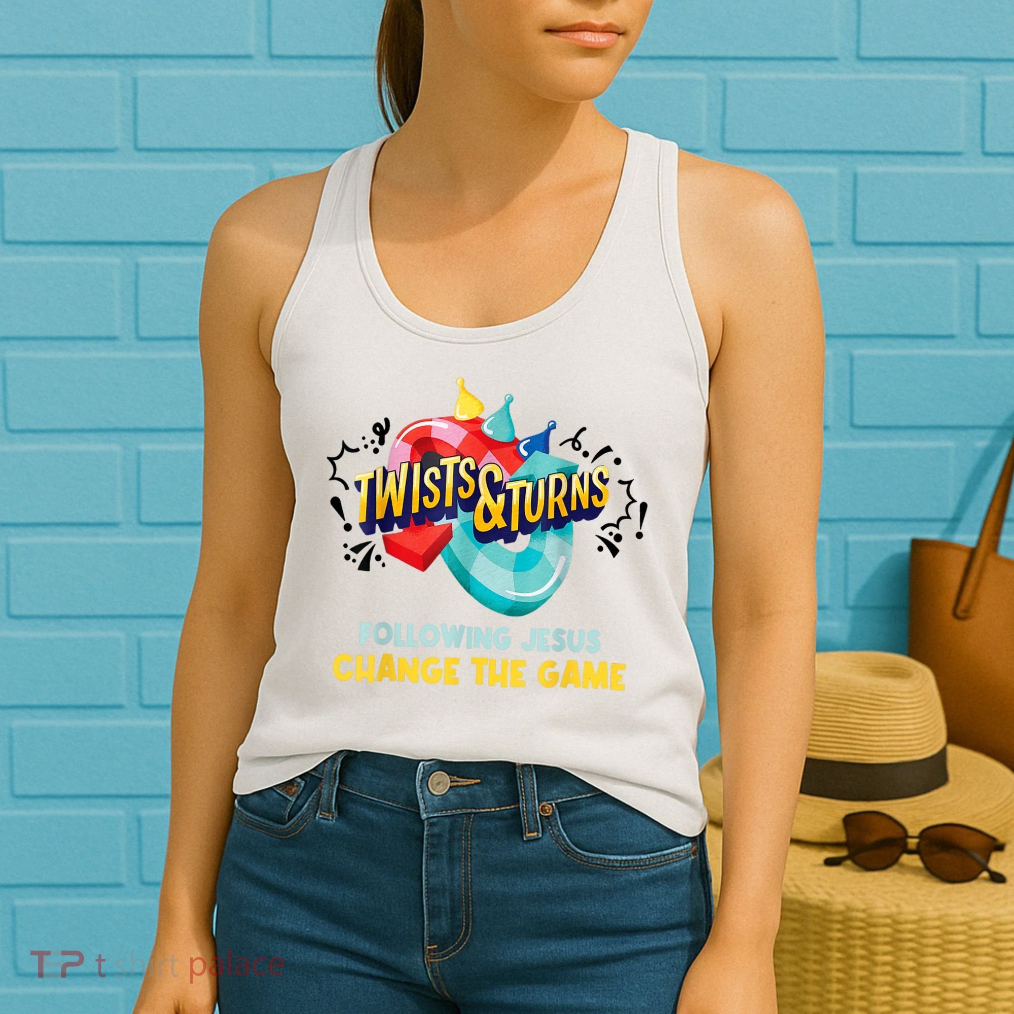 Twists And Turns VBS Follow Jesus Change The Games Women's Tank Top